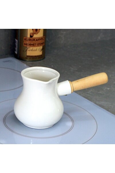 Çiftçiler Ahşap Saplı Porselen Cezve