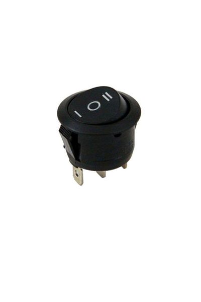 End Round Non-Lighted Switch 1-0-2