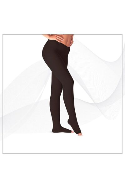 ORLEX Black Pantyhose Medium Pressure (ccl2 - 23-32 Mmhg) Open Toe Compression Stockings