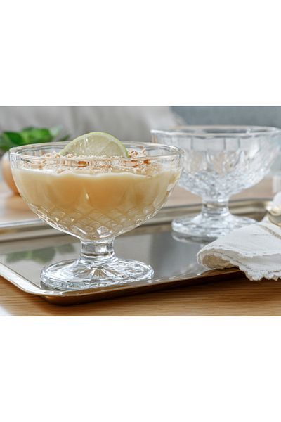 English Home Rich Glass 2-Piece Ice Cream Bowl 200 Ml Transparent