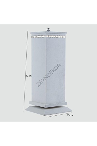 Zeyn Dekor 360° Dönen Bileklik Tesbih Kolye Standı Gri