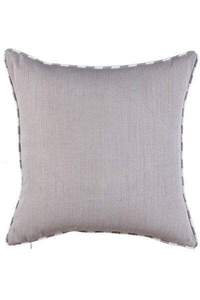 caka home design Throw Pillow Cover with Piping ( Beige )