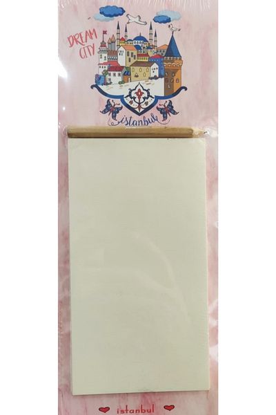 YEŞİL KIRTASİYE Istanbul Themed Magnet Note Paper with Pen
