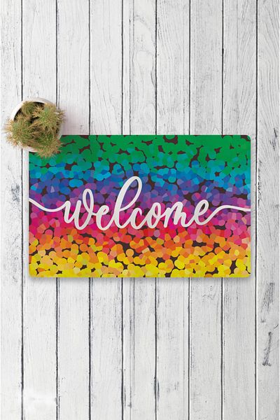 Vagonik Welcome Digital Printed 50x70cm Decorative Multi-Purpose Indoor and Outdoor Door Mat