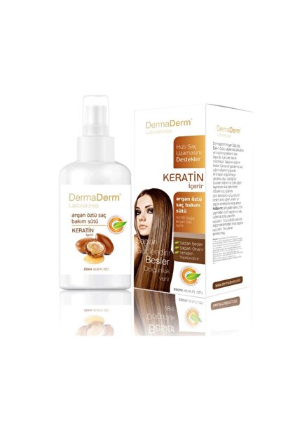 DermaDerm Argan Extract Hair Care Milk 250 ml (Contains Keratin)