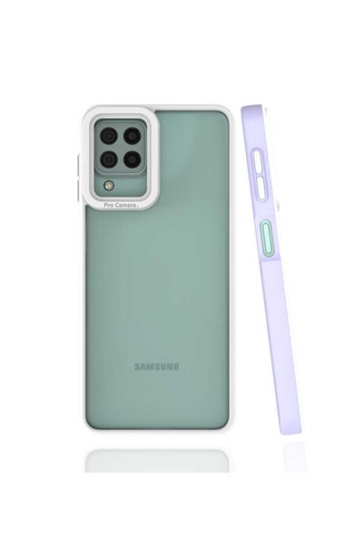 UnDePlus Samsung Galaxy M22 Case Protective Matte Mima Cover Lilac
