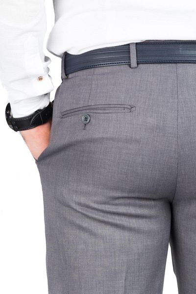 wontilotte Men's A gray Dream Cotton Polyviscon Fabric Trousers