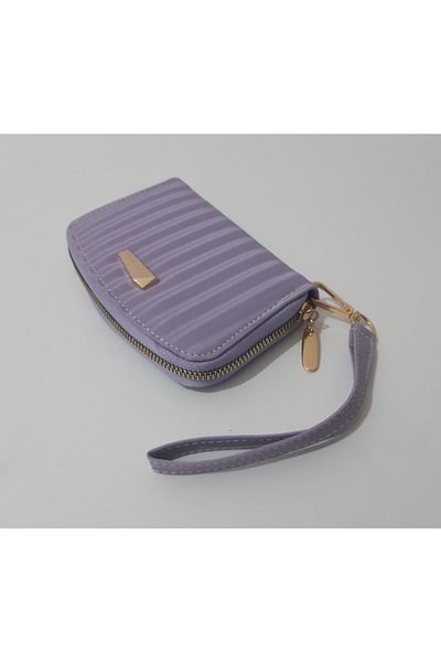 renkli çiçekler Women's Wallet Useful Purple Color Women's Wallet