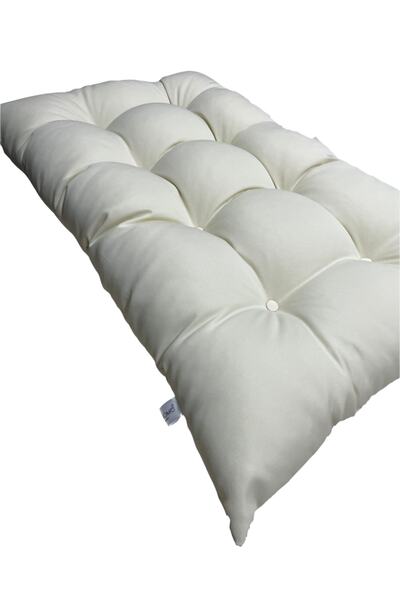 Genel Markalar Yer Minderi 120 Cm X 80 Cm - Krem Minder Su Geçirmez Düğme Dik...