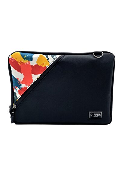 Differ 13-14'' Inç Siyah-fırça Deseni Su Geçirmez/askılı/laptop/macbook/noteb...