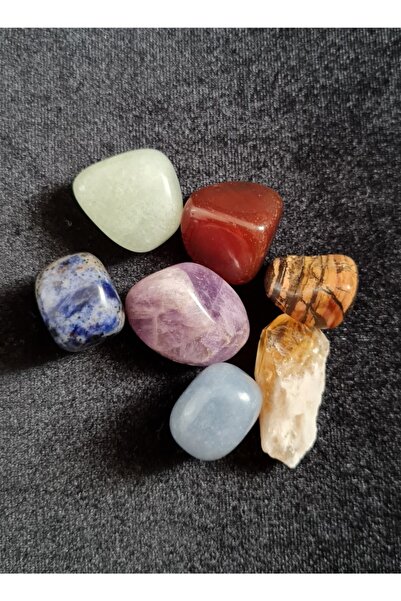 Midas Yıldızı حجر شاكرا 7 قطع، 7 أحجار شاكرا طبيعية، مجموعة حجر شقرا التأمل 7...