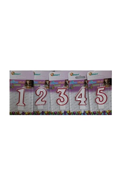 Ksmart Rakamlı Mum 5 Yaş Için Pasta Mumu 5 Rakamı