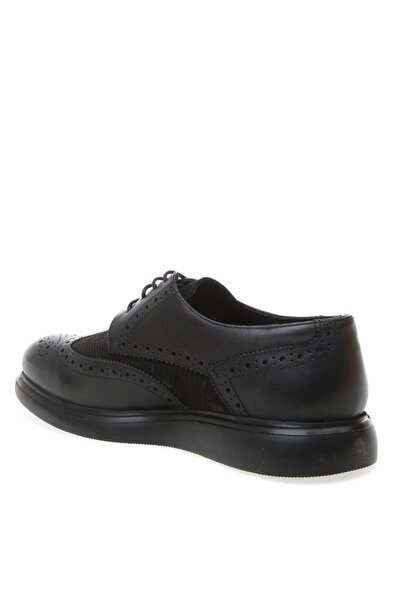Cotton Bar Siyah Deri Günlük Ayakkabı