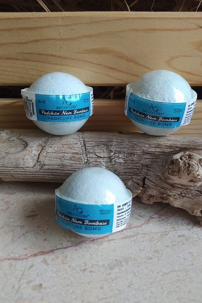 Argan Cure Pedicure Moisture Bomb 3 Pack Blue Elsevkozmetik