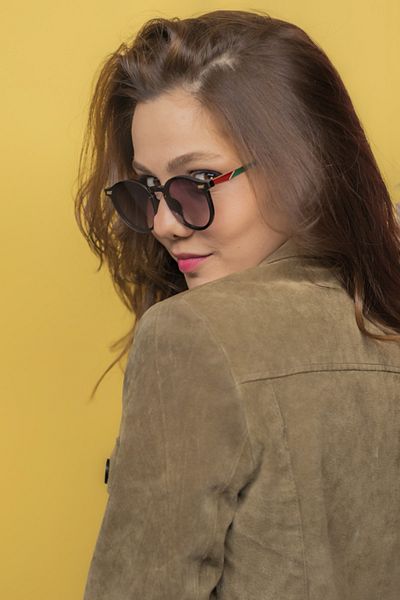 LUNOX Afro Unisex Gradient Black Sunglasses