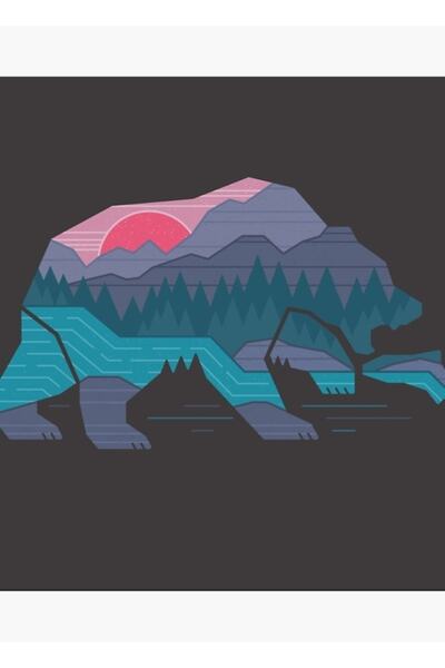 Universal Poster decorativ din lemn cu tablou Țara Ursului