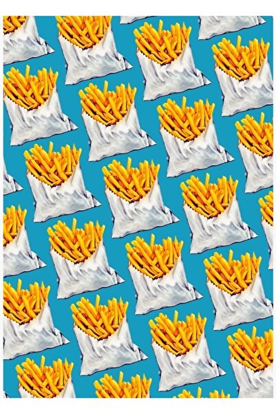 Universal Διακοσμητική ξύλινη αφίσα με μοτίβο τηγανιτών πατατών