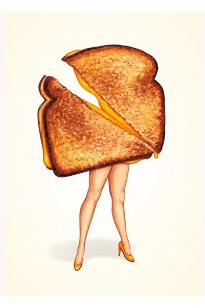 Universal Grătar cu brânză Sandwich Tablo Poster din lemn decorativ