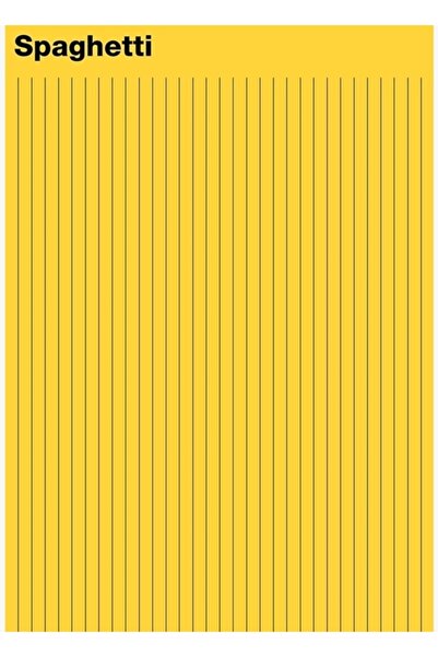 Universal Bahaus Spagetti Tablo Ahşap Poster Dekoratif