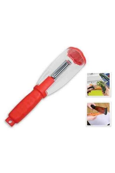 YFHOME 2 Adet Kabuk Hazneli Elde Meyve Sebze Havuç Patlıcan Kabuk Soyacağı