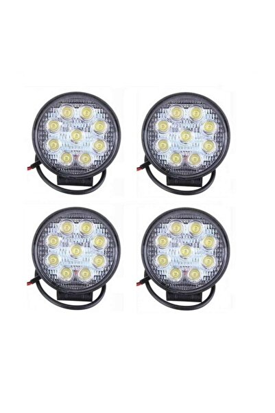 ARSVİSİON AUTO ACCESSORIES 4 Adet 9 Led Off Road Sis Farı Sis Lambası Gemi Te...