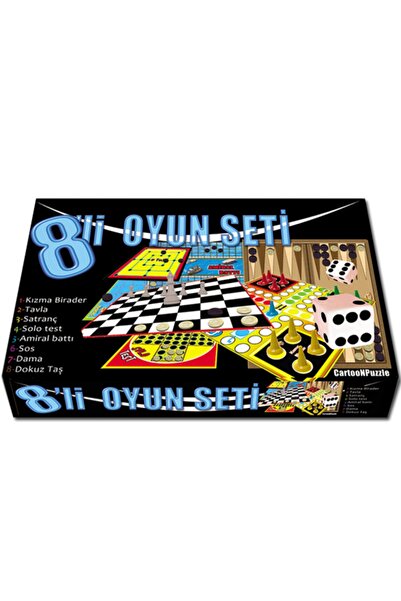 CARTOON 8 Li Oyun Seti Pratik Kitap
