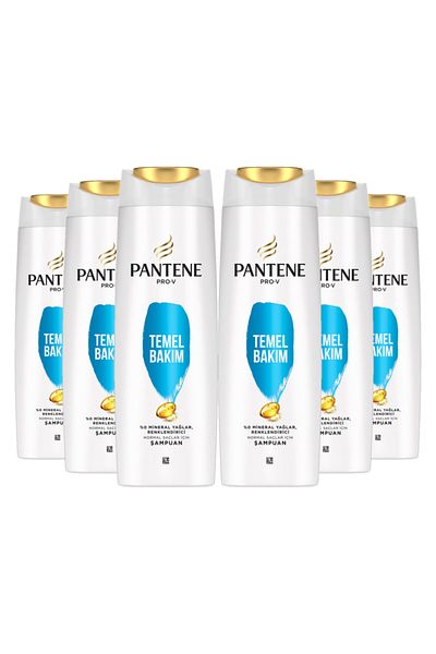 Pantene 400 Ml 6 Pieces Basic Care Shampoo