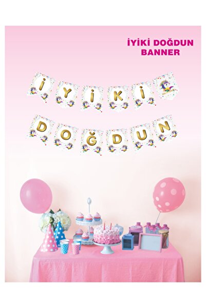 UĞUR BÖCEĞİ PARTY نص لافتة عيد ميلاد سعيد يونيكورن