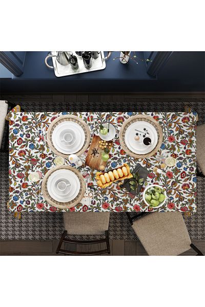 Adawall Colorful Flowers Tablecloth 160x220cm