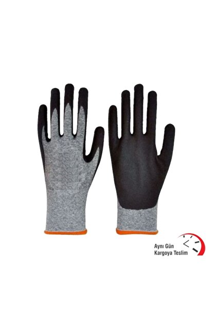 Bay-El Siyah Gri Likralı Inşaat Montaj Eldiveni 10/xl (1 Çift)