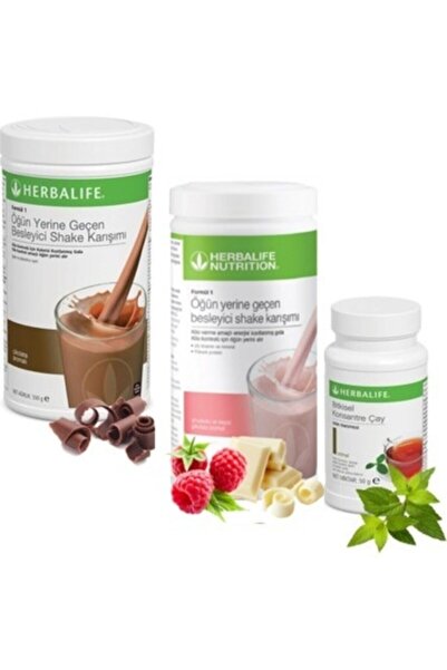 Herbalife Besleyici Shake Karışımı Formül 1 Çikolata 550g 1 Ahududu 550g 1 Kl...