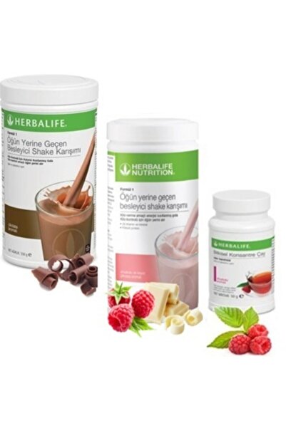 Herbalife Besleyici Shake Karışımı Formül 1 Çikolata 550g 1 Ahududu 550g 1 Ah...