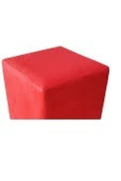 ne-sil home furniture Suni Deri Kaplama Kare Puf