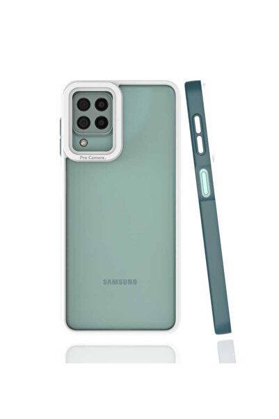 Samsung Galaxy A22 4g Kılıf Mima Kapak Soft Cover Koyu Yeşil