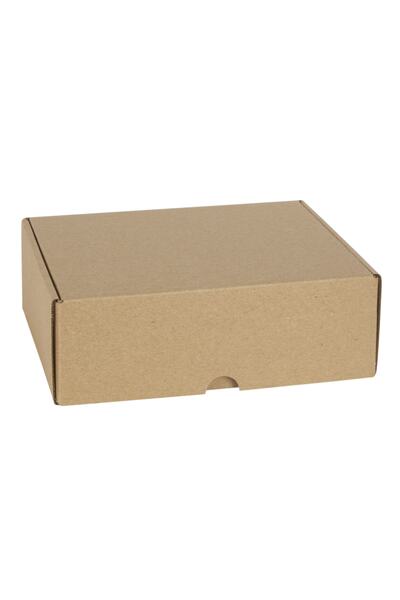 22x17x7.5 Kraft Lüks Dayanıklı Kilitli E-ticaret Kargo Kutusu - 0.935 Desi (10 Adet)