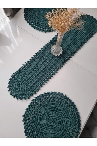 Verda Desing Ručno pleteno Stolni raner zeleno