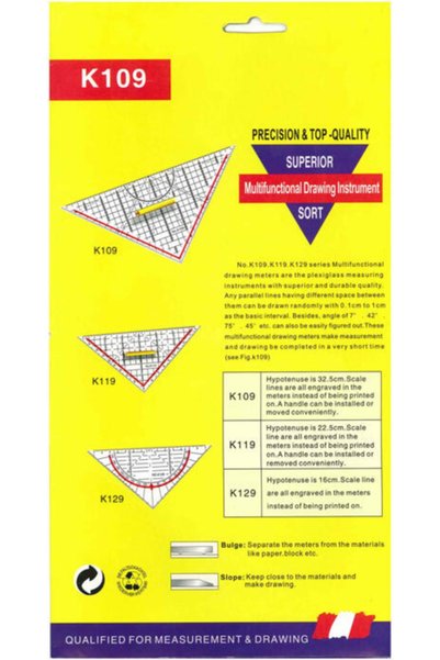 Generic Brand Rigla triunghiulară Geoderek K109