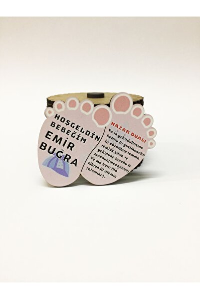 dnsl grup Isimli Ahşap Bebek Magnetleri-25 Adet