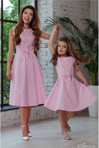 Zenzerina فستان الأم والابنة باللون الوردي