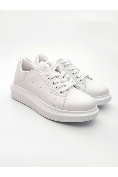 potinonline Alb - Goldstep 1145 Pantofi de damă, cu șireturi, cu talpă groasă