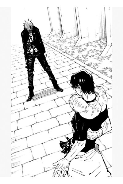 Universal Gojo, Toji Ile Yüzleşiyor - Jujutsu Kaisen Manga Panel Tablo Ahşap Poster Dekoratif