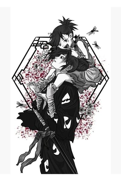 Universal Poster decorativ din lemn cu Dororo și Hyakkimaru