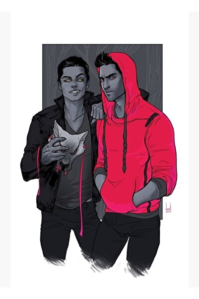 Universal Teen Wolf - Küçük Kırmızının Sivri Dişleri Vardır Tablo Ahşap Poste...