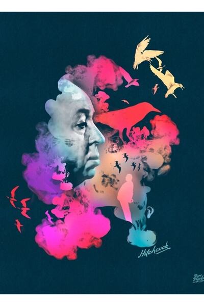 Universal Άλφρεντ Χίτσκοκ Τα Πουλιά Ξύλινη Διακοσμητική Αφίσα Ζωγραφικής