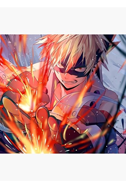 Universal My Hero Academia Bakugou Ξύλινη Διακοσμητική Αφίσα Ζωγραφικής