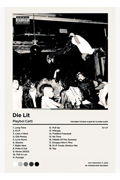 Universal Kapak Albümü Playboi Carti Poster Tablo Ahşap Poster Dekoratif