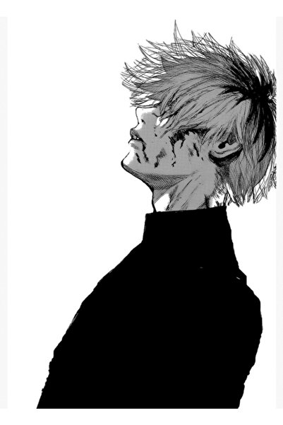 Universal Depresif Ken Kaneki Tablo Ahşap Poster Dekoratif