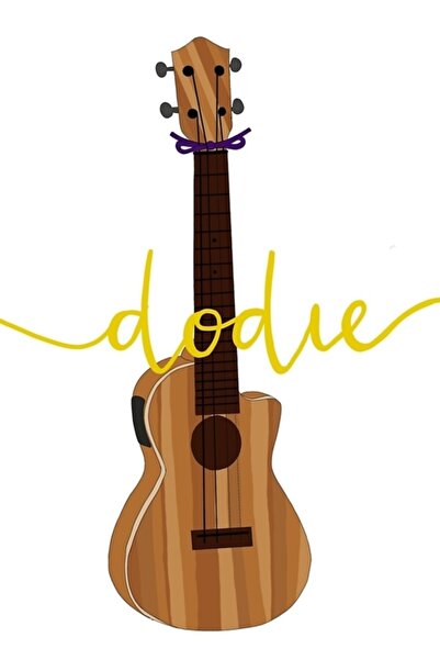 Universal Dodie Clarks'ın Dodie Logolu Ukulele'si Tablo Ahşap Poster Dekoratif