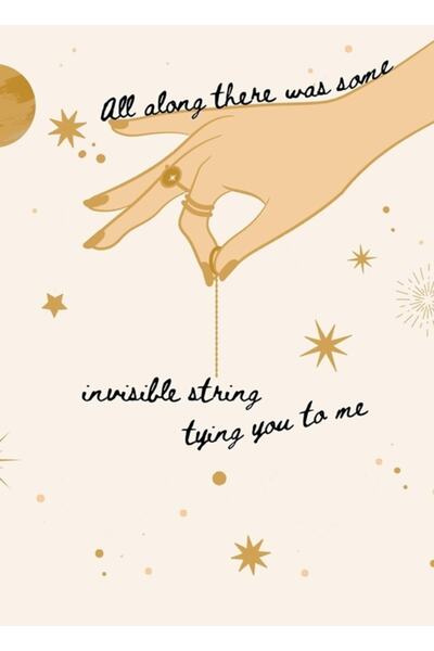 Universal Görünmez Ip Folkloru Taylor Swift Tablo Ahşap Poster Dekoratif