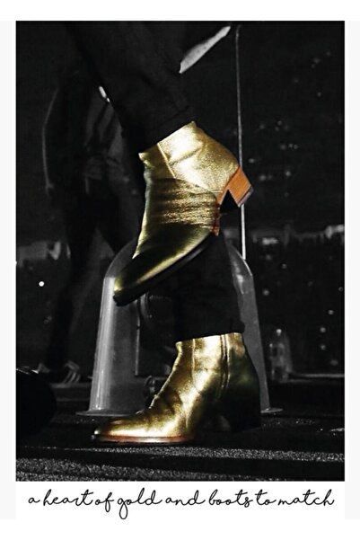 Universal Tablo Ahşap Poster Dekoratifya Uygun Altın Bir Kalp Ve Çizmeler